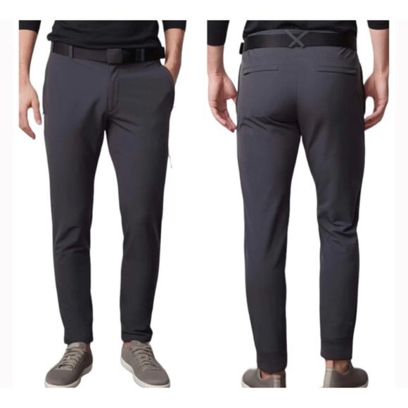 Mack Waldon Radius Flex Jogger Pants Casual Grey Asphalt Stretch Men's L - Picture 1 of 8
